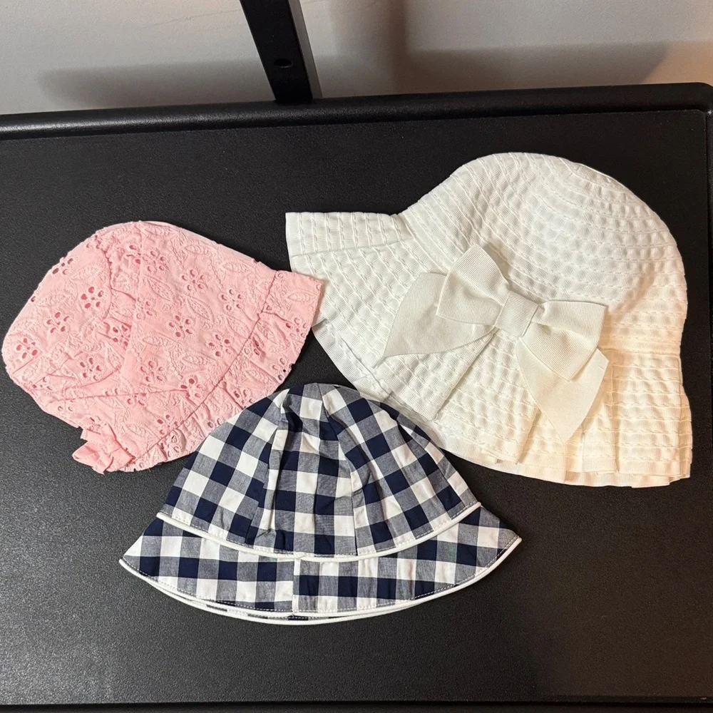 Janie & Jack Bundle of Baby Hats 0-3 Months New NWT